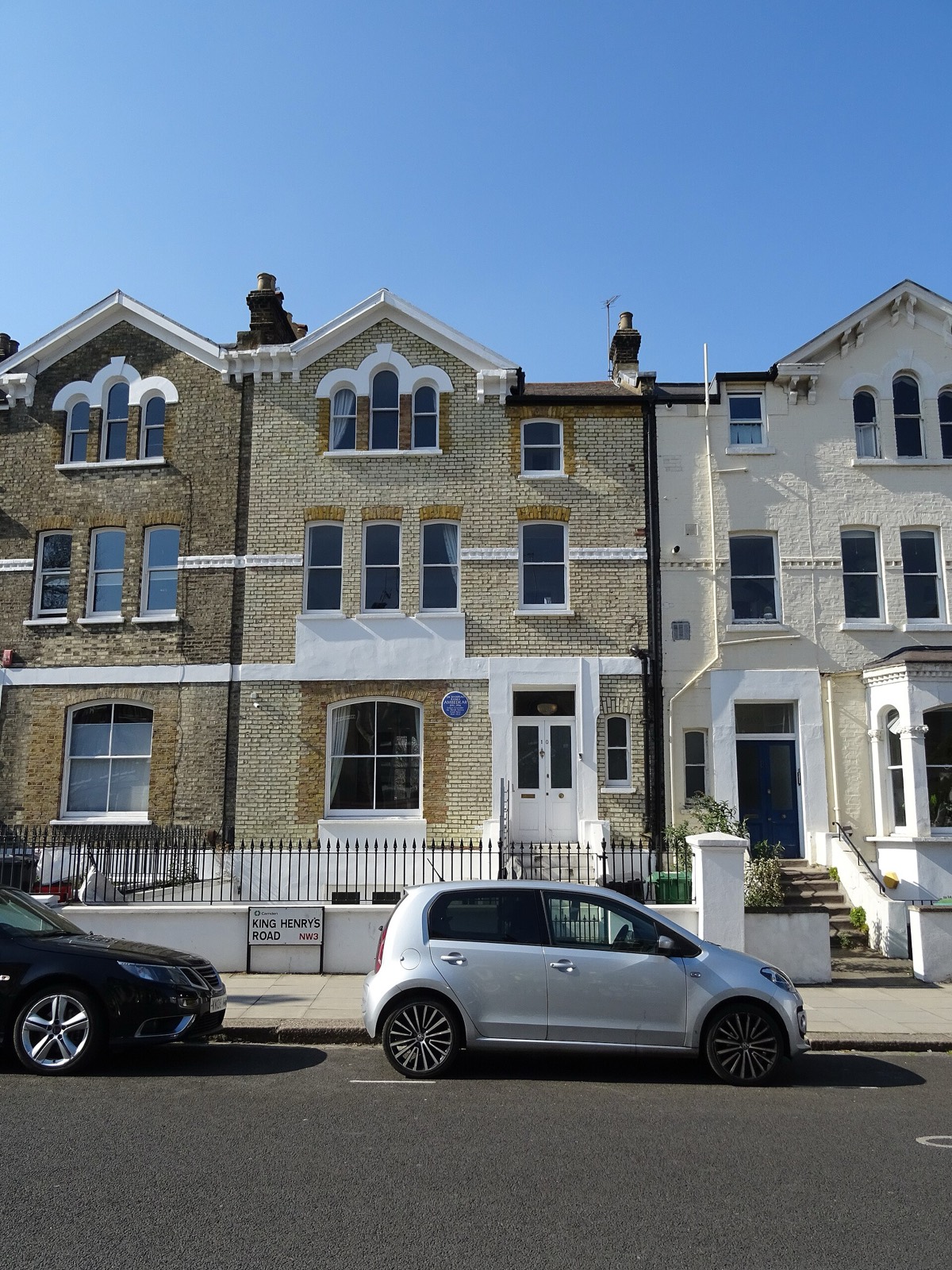 The house at 10 King Henry's Road, Primrose Hill, London, now known as Ambedkar House, where Ambedkar lived while studying in London. Photographed in 2021.