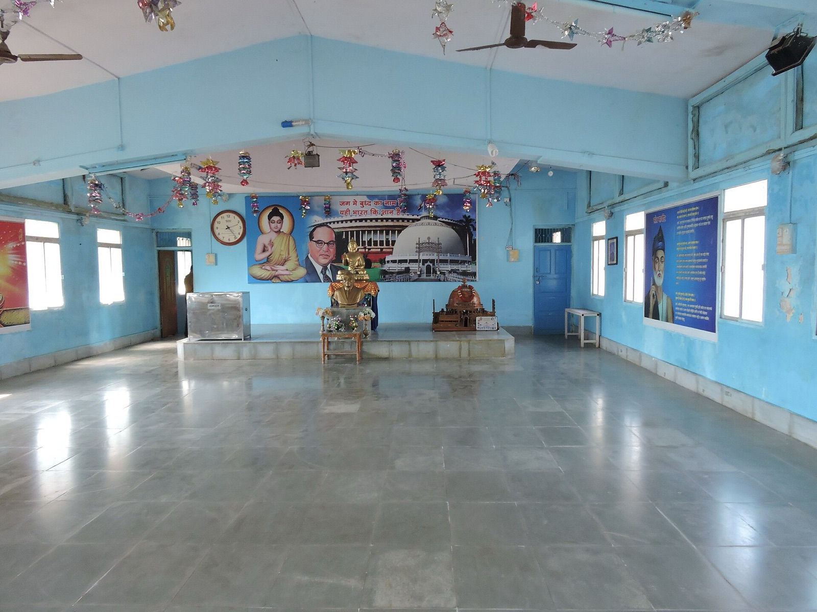 A Buddha Vihara built at the site of the old house of Ramji Sakpal, Ambedkar's father, at Ambadave. Photographed in 2016.