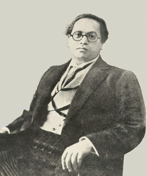 A portrait of Ambedkar described on Wikimedia Commons as taken during his time at Columbia University (1913–1916). The photographer is unknown.