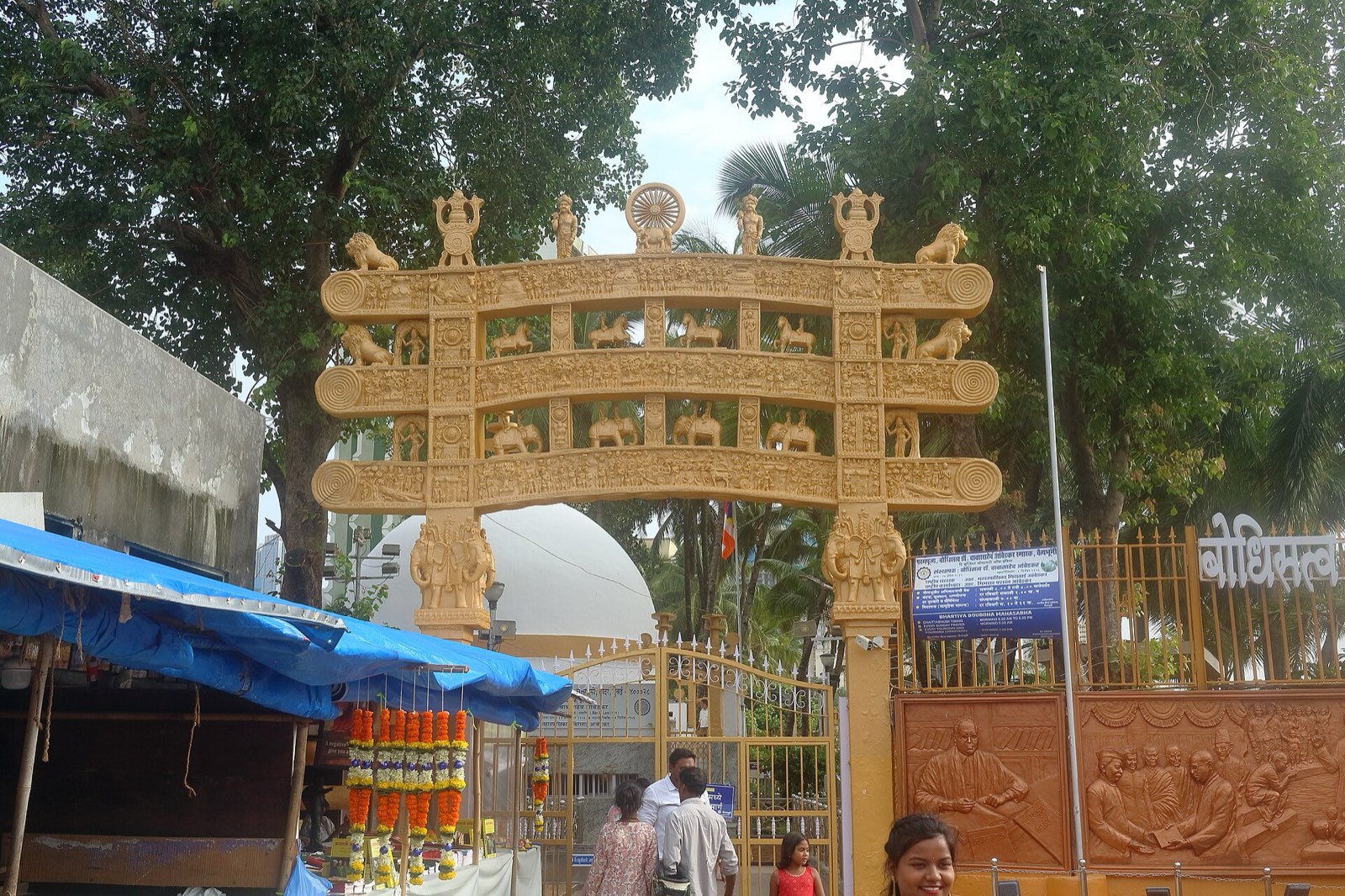 Chaitya Bhoomi, Ambedkar's resting place in Dadar, Mumbai, photographed in 2024.