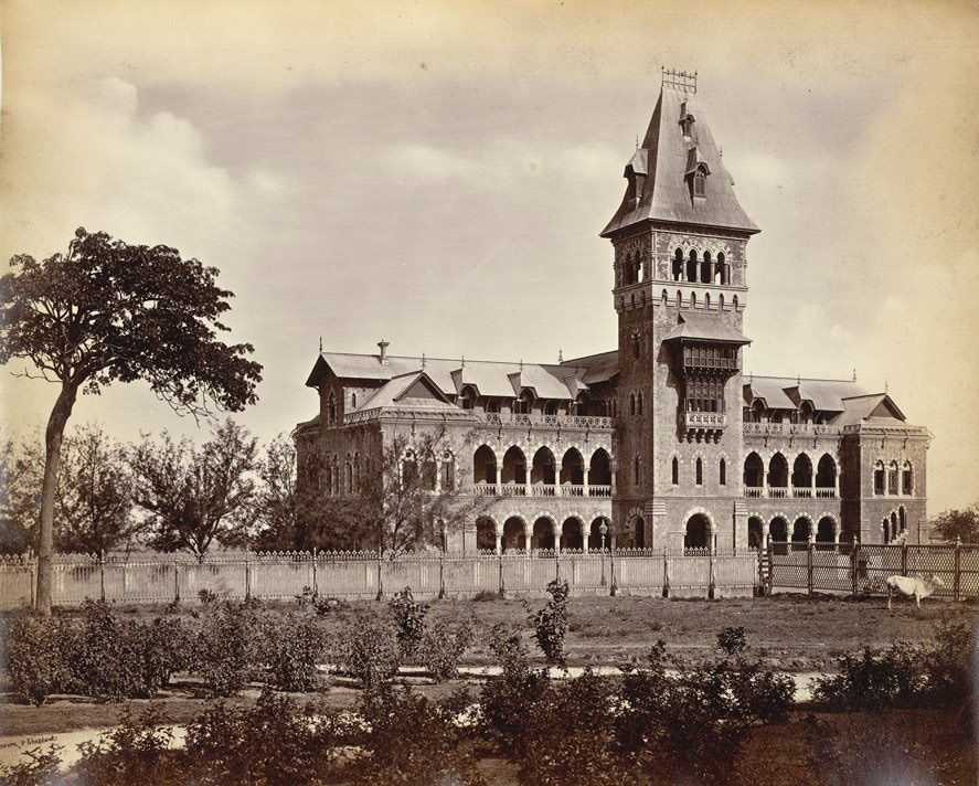 Elphinstone College in Bombay (Mumbai), photographed by Bourne & Shepherd in 1870. Ambedkar later studied at Elphinstone College.