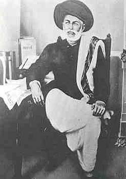 Mahatma Jyotirao Phule (1827–1890), the social reformer from Maharashtra whom Ambedkar named as one of his three gurus. Undated; the source of the image is unknown.