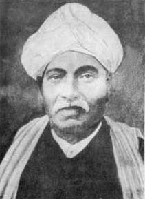 Krishnaji Arjun (Dada) Keluskar, a Marathi writer and social reformer. According to the Commons description, he presented young Bhimrao with his own biography of the Buddha at a felicitation held when Bhimrao passed his matriculation examination in 1907. Undated photograph.