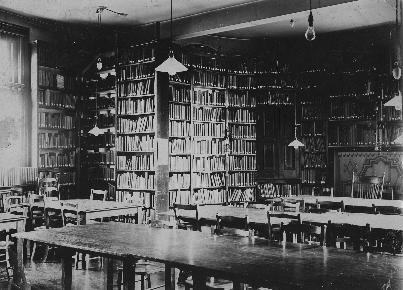 The interior of the London School of Economics' main building around the 1920s, from the LSE Library's image collection.