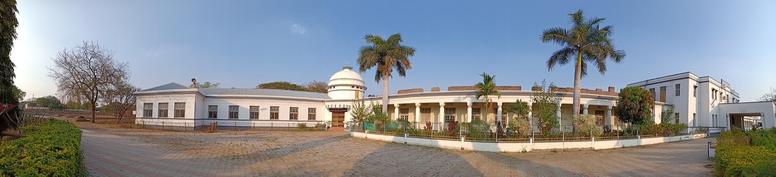 A panorama of the Milind College campus in Aurangabad, run by the People's Education Society founded by Ambedkar. Photographed in 2020.