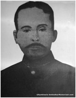 A portrait identified on Wikimedia Commons as Subhedar Ramji Maloji Sakpal (1838–1913), Bhimrao's father, who served as a Subedar-Major in the army. Undated; the original photographer and source are unknown.