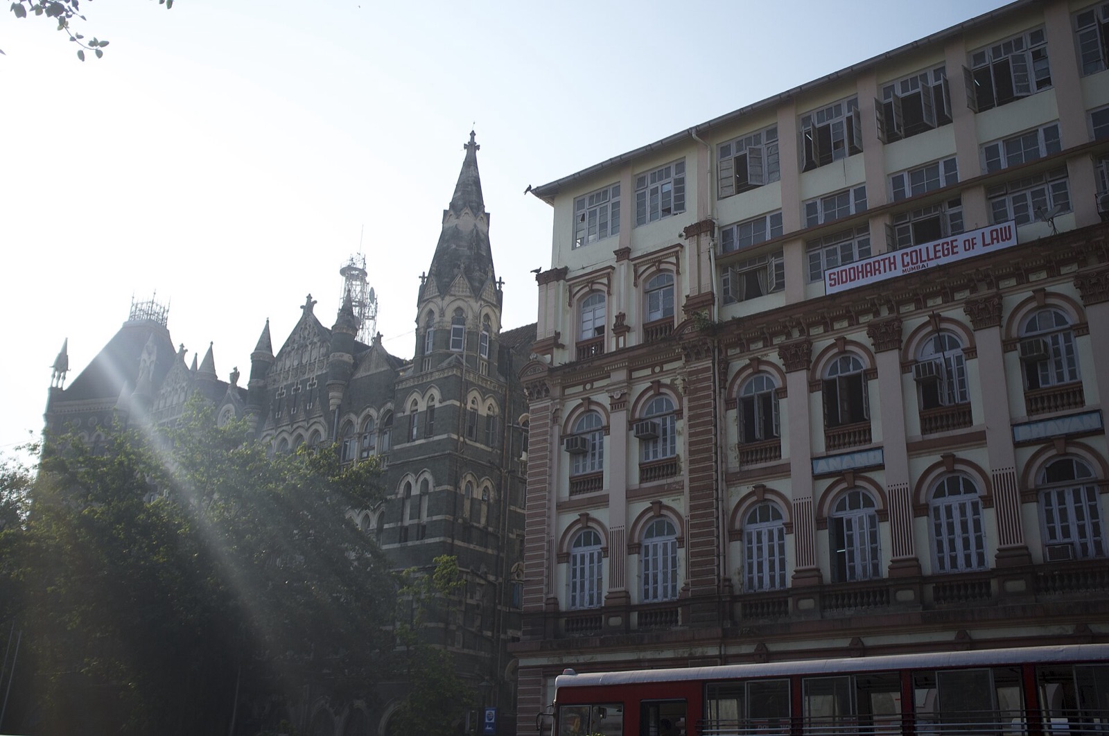 Siddharth College and the neighbouring Oriental Building in the Fort area of Mumbai, photographed in 2015.