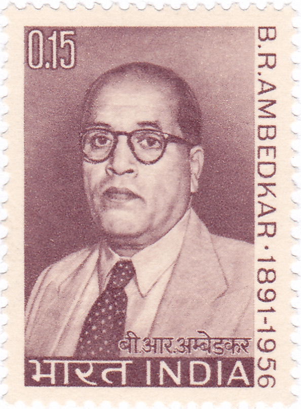 A postage stamp issued by India Post on 14 April 1966 in honour of Ambedkar.