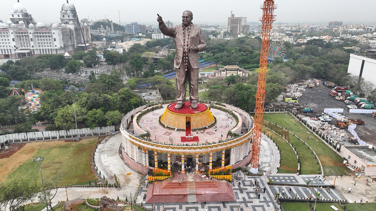 The 125-foot statue of Ambedkar in Hyderabad, Telangana, unveiled on 14 April 2023, his 132nd birth anniversary.